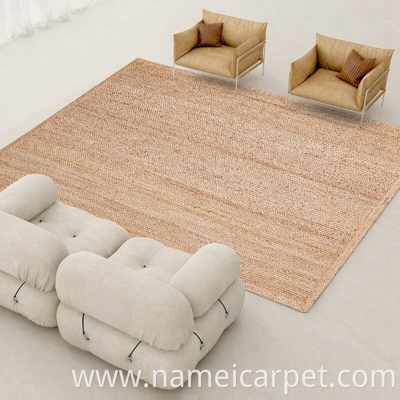 Handmade Braided Woven Jute Hemp Carpet Area Rug Floor Mats 316